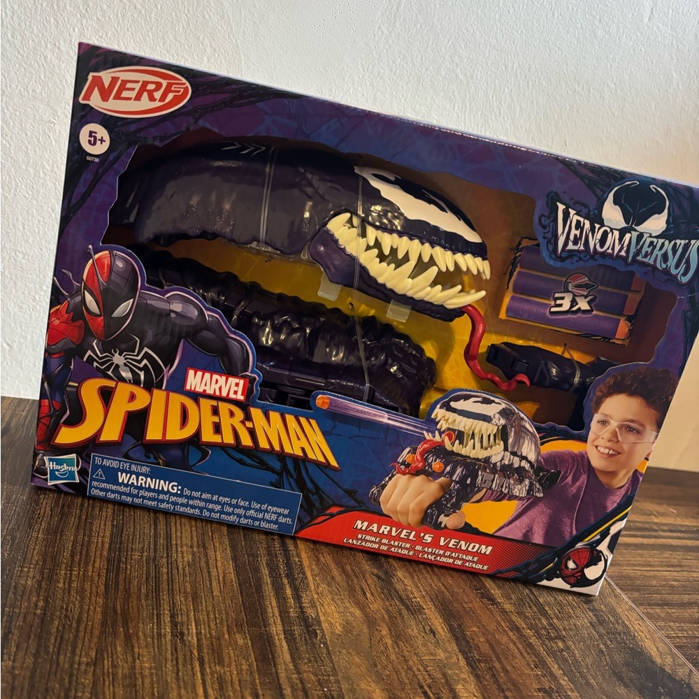 Nerf Marvel Spider-Man Venom Blaster - Black, White & Yellow Accents